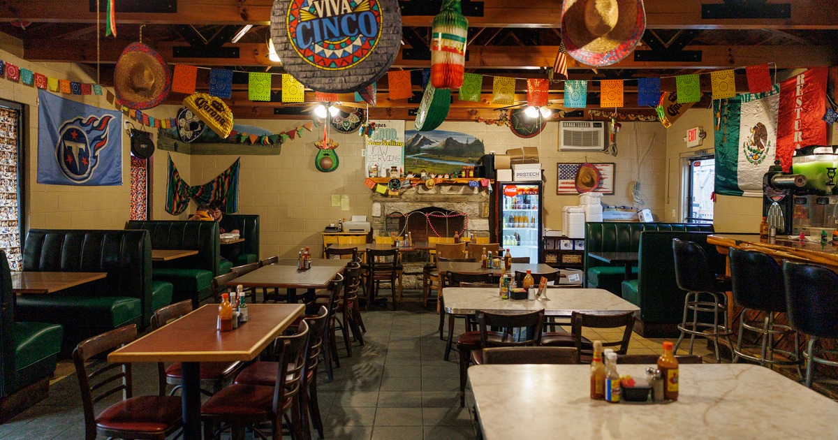 Spacious and cozy Mexican-style interior dining area