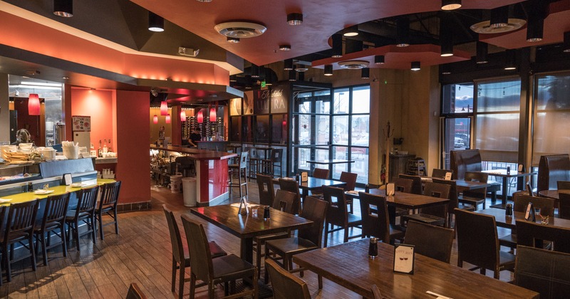 Diner room, tables, chairs