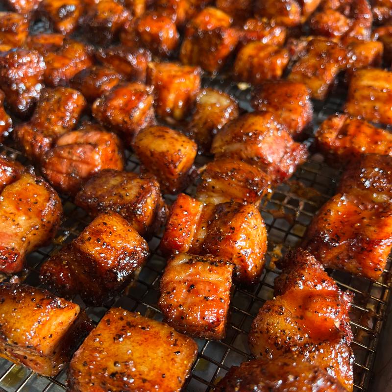 Smoked Pork Belly Burnt Ends photo
