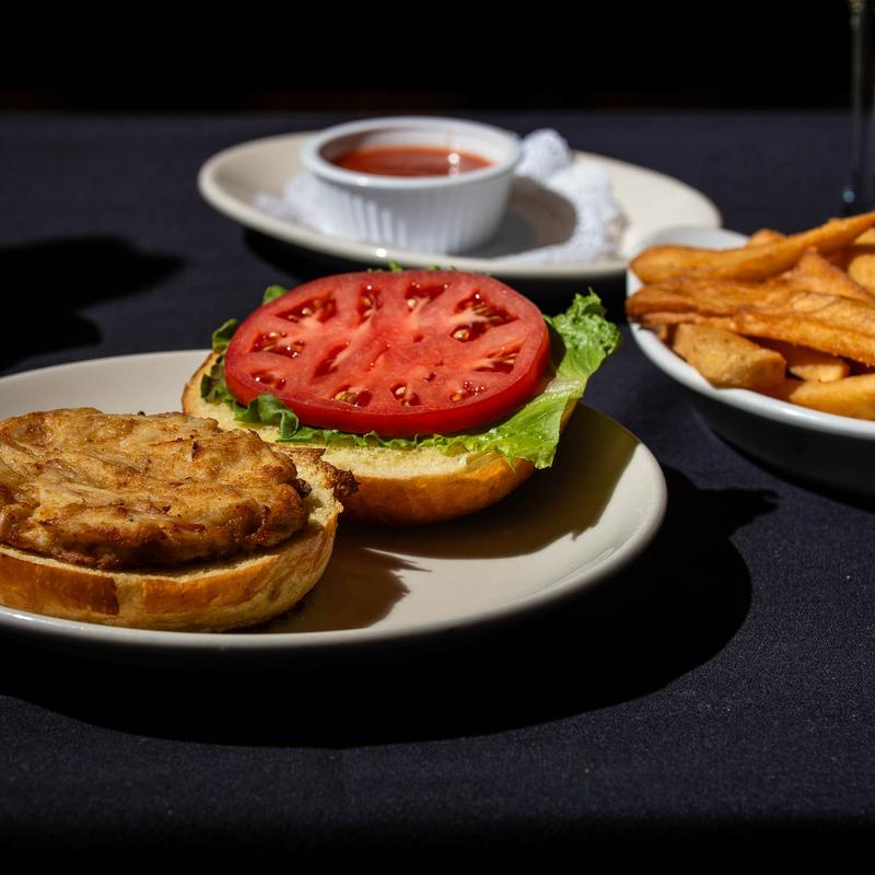 Crab Cake Sandwich & Fries photo