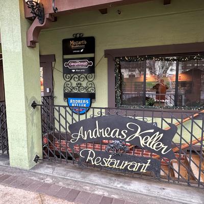 Exterior with signage.