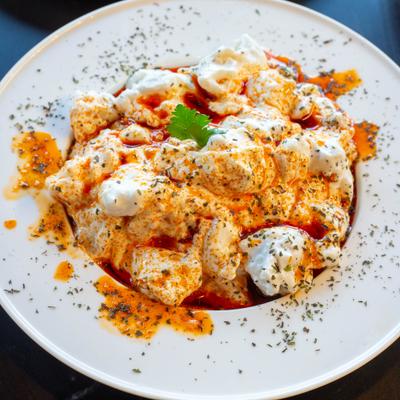 Turkish manti dumplings.