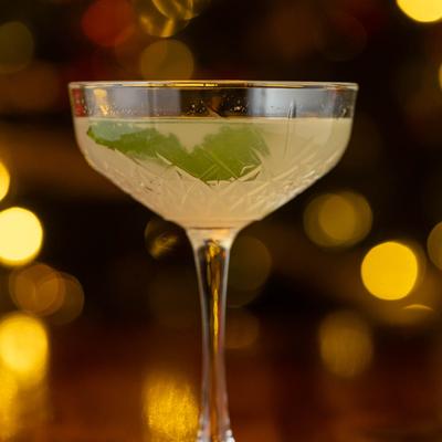 Side view of Margarita cocktail