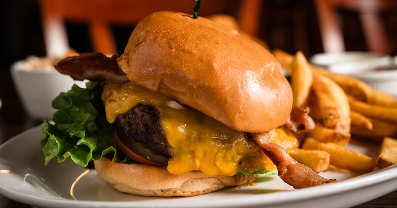 Bacon Cheeseburger and fries