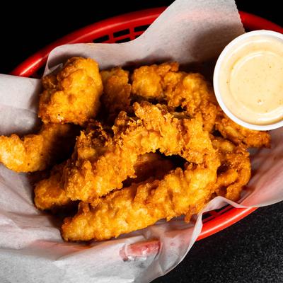 Chicken Tenders with dip.