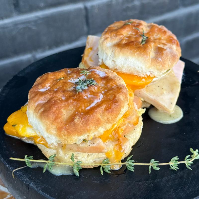 menu item 10 of 13, Turkey & Egg Hot Shot Biscuits