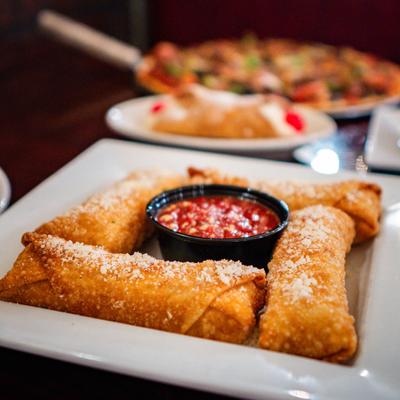 Mozzarella rolls and marinara.