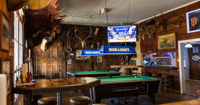 Interior, pool table area