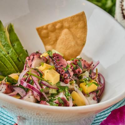 Ceviche, close-up.