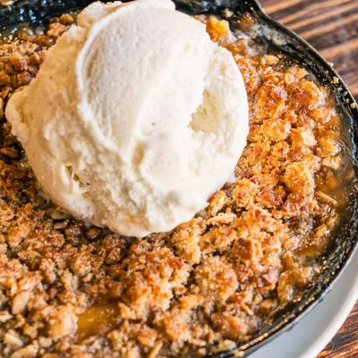 The drunken peach crisp.
