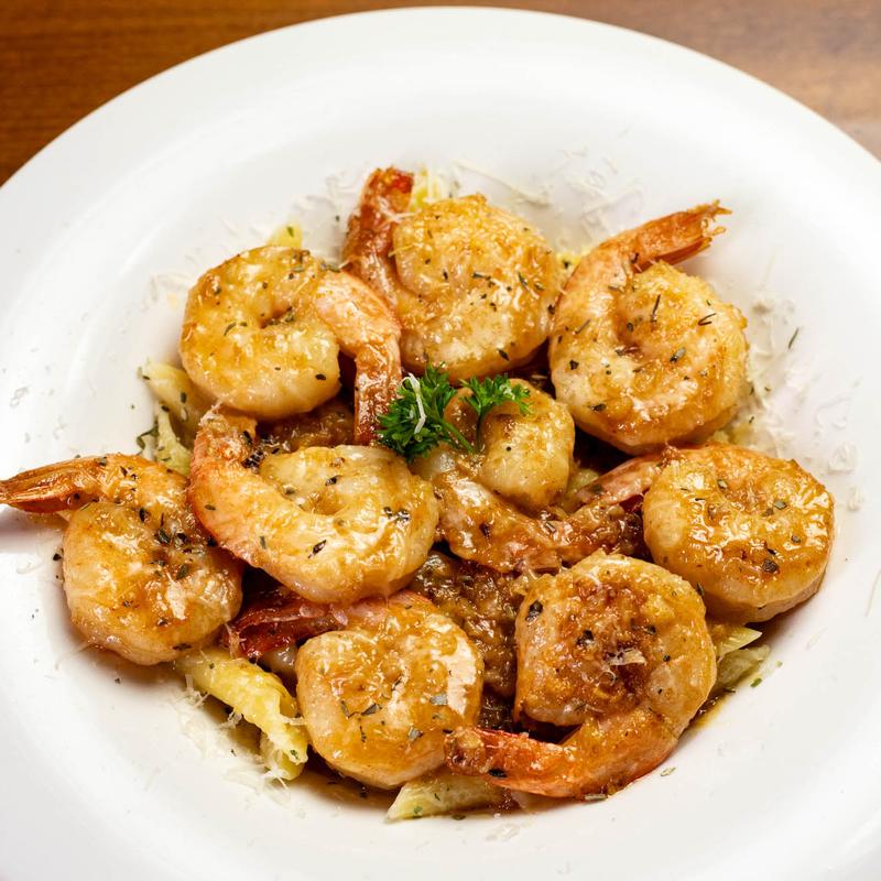 Garlic shrimp pasta photo