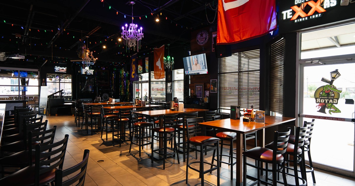 Interior, bar tables and stools