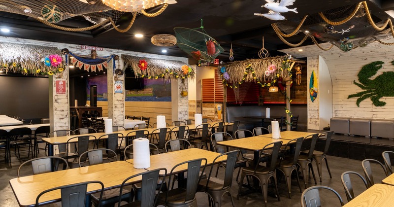 Interior, tables and chairs