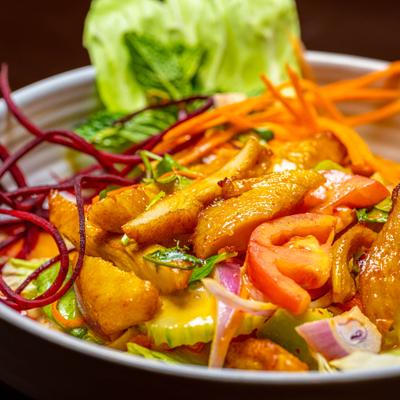 Chicken Peanut Salad, close-up.