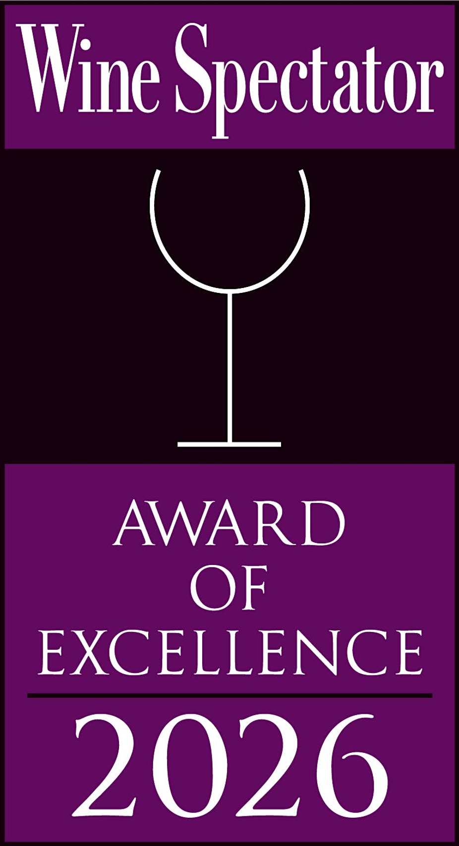 2026 Wine Spectator Award of Excellence