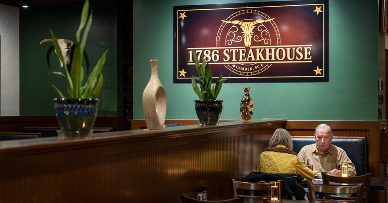Interior, elegant dining area