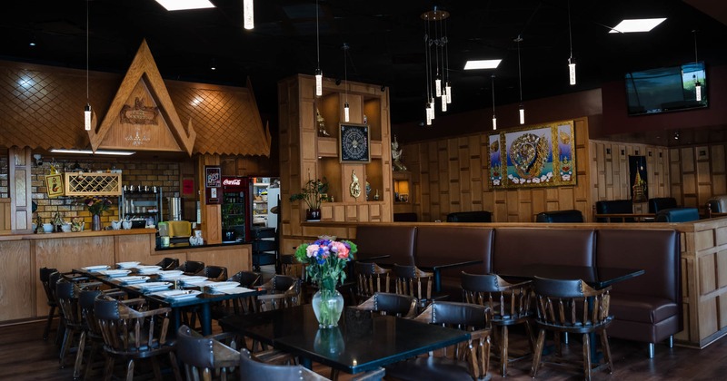 Interior, seating area, bar