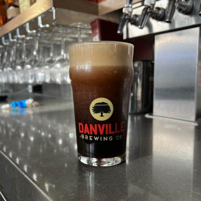 A glass of home brewed stout.