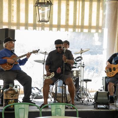 Band performing on stage