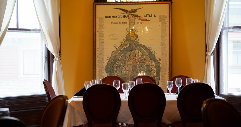 Fully set dining table