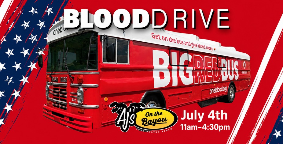 Independence Day Blood Drive at AJ's on the Bayou event photo