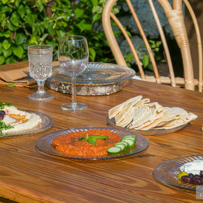 Bride and groom table close up