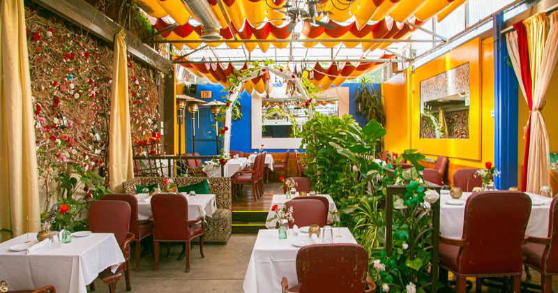 Colorful dining area