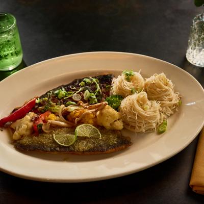 Duo Flavored Branzino.