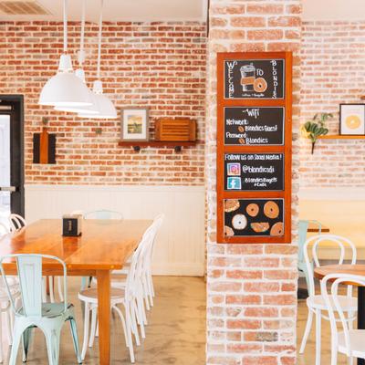 The interior of the restaurant.