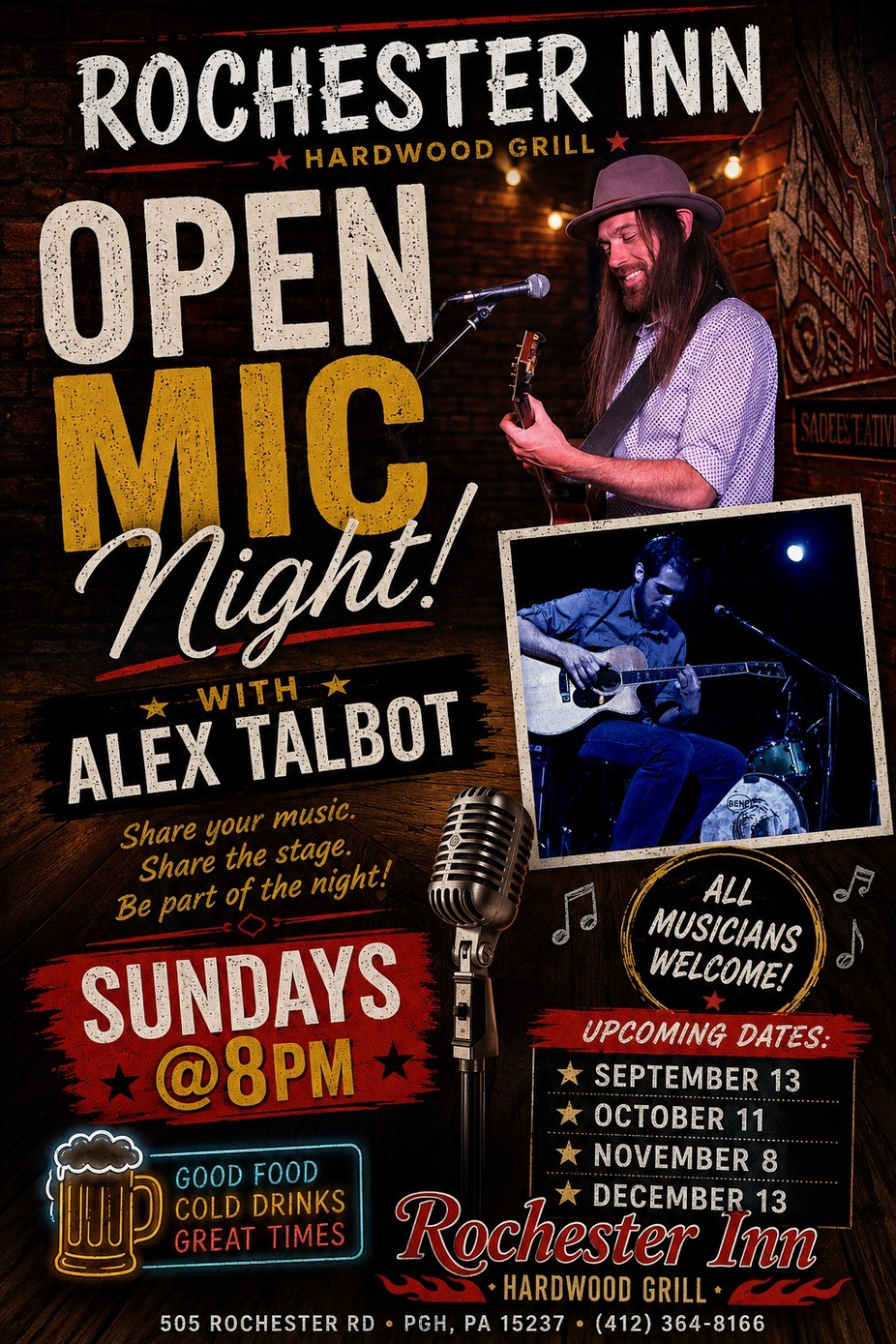 Open Mic Night with Alex Talbot event photo