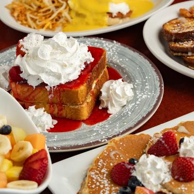 Served desserts.