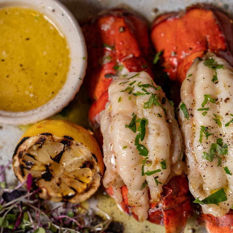 Butter Poached Maine Lobster - Twin Lobster Tails photo