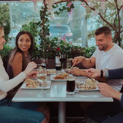 Customers dining.