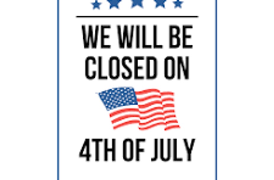Closed for the 4th of July! event photo