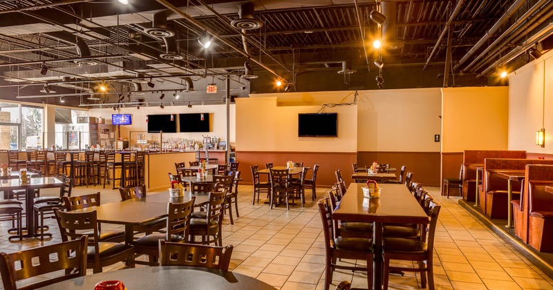 Interior, wide view, dining area