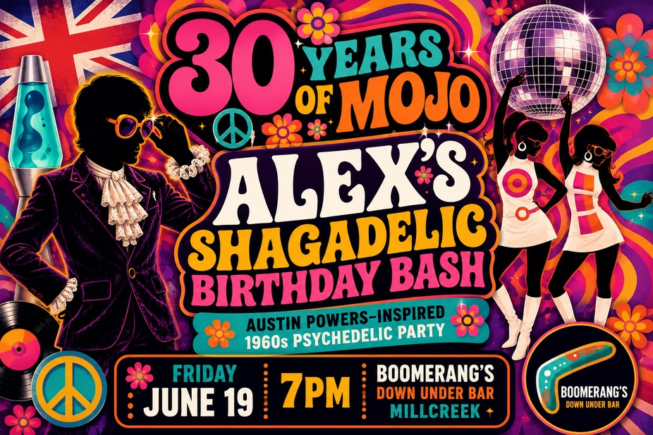 Alex's Shagadelic 30th Birthday Bash ✌️🌈🕺 event photo