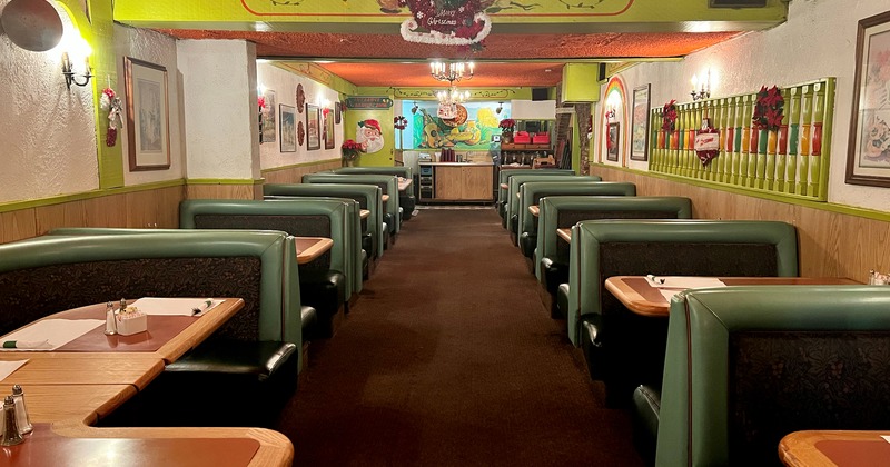 Diner area, booths