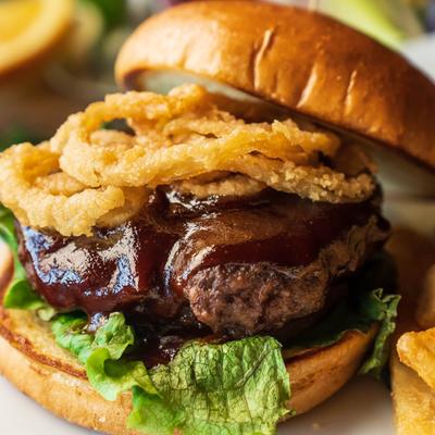 Bourbon Crispy Onion Burger