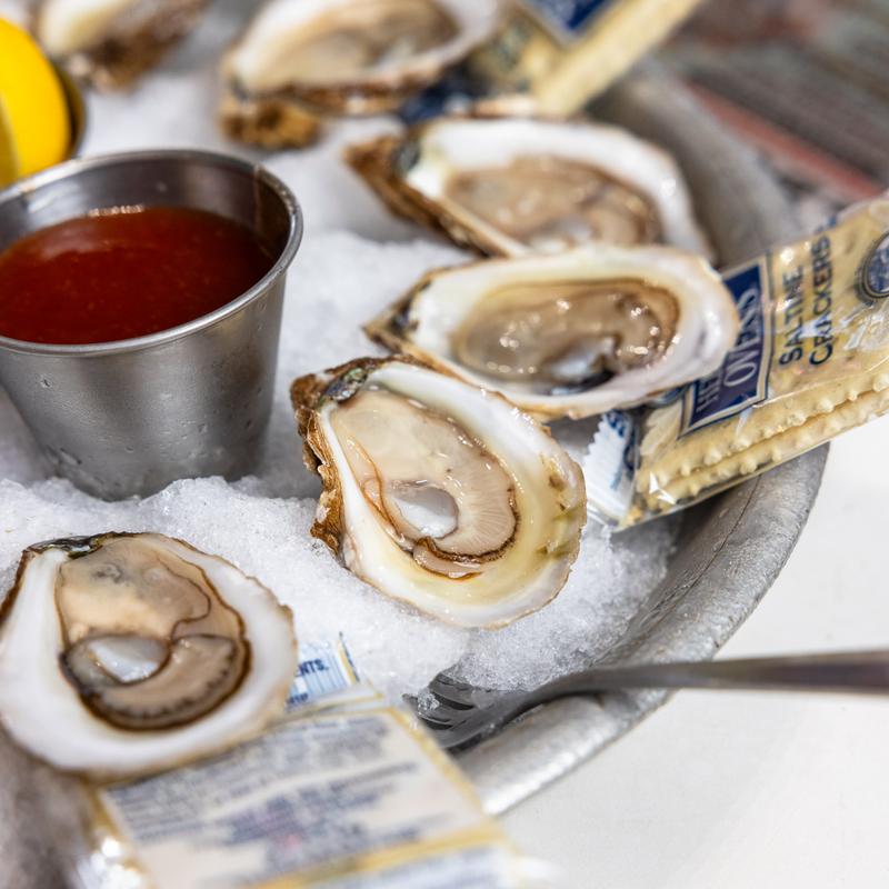 Fresh East Coast Oysters on a Half Shell photo