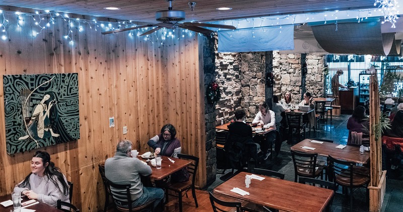 Dining area, guests enjoy their meal