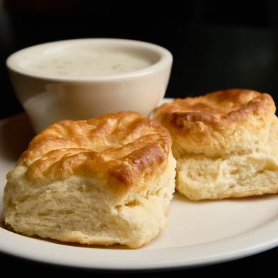 Two biscuits and gravy.