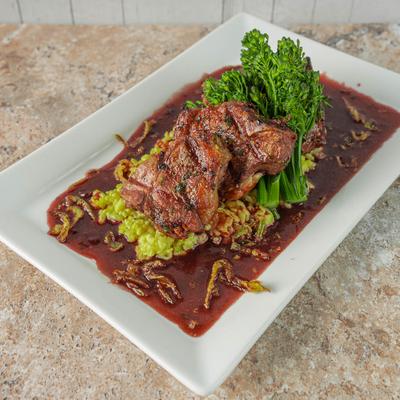 Herb Crusted Rack of Lamb.