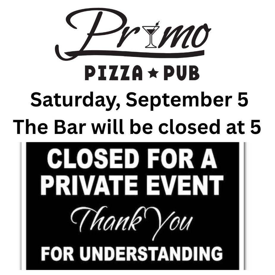 Private Event in Pub September 5 at 5 pm event photo