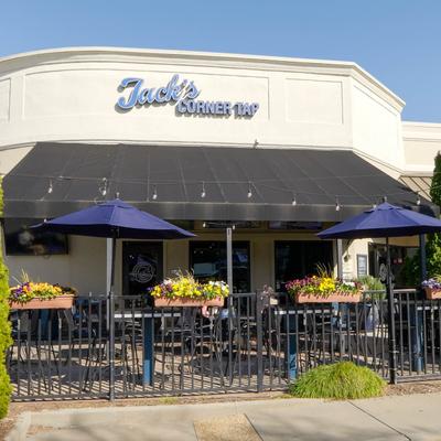 Jack's Corner Tap outside, outdoor seating area.