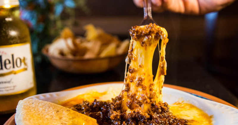 Melted cheese and chorizo dip