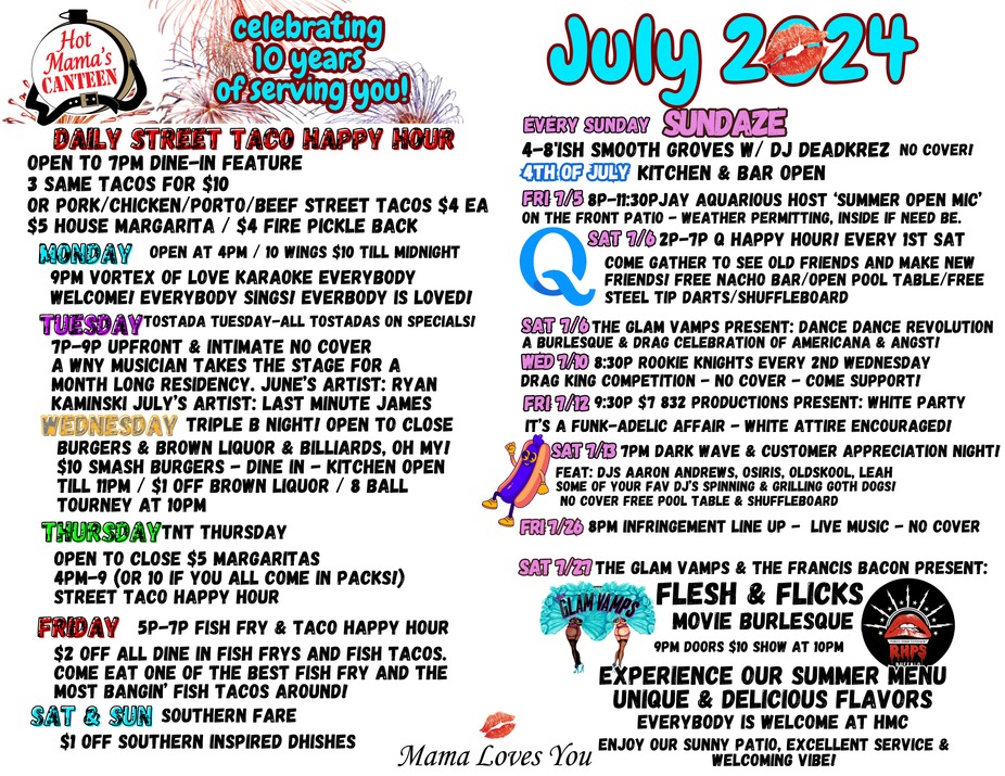 JULY Calendar of Events event photo
