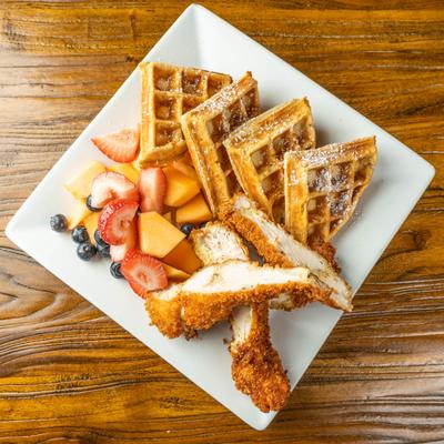 Chicken Waffles, top view