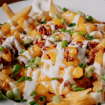 A close up view of Irish fries.