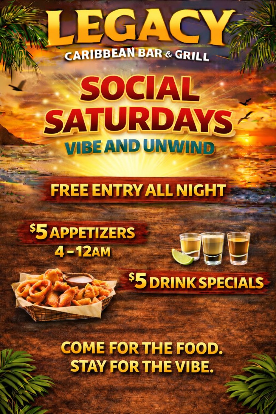 SOCIAL SATURDAYS $5 APPS FREE ENTRY event photo