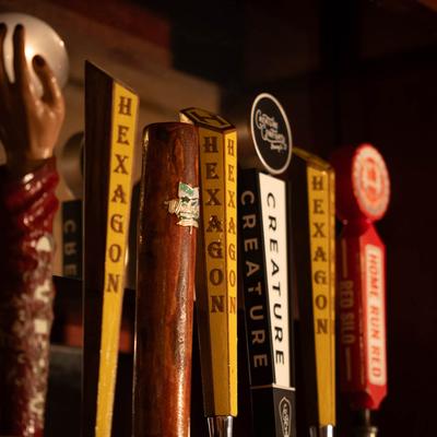 The Abbey boasts 16 taps of local beers and ciders..